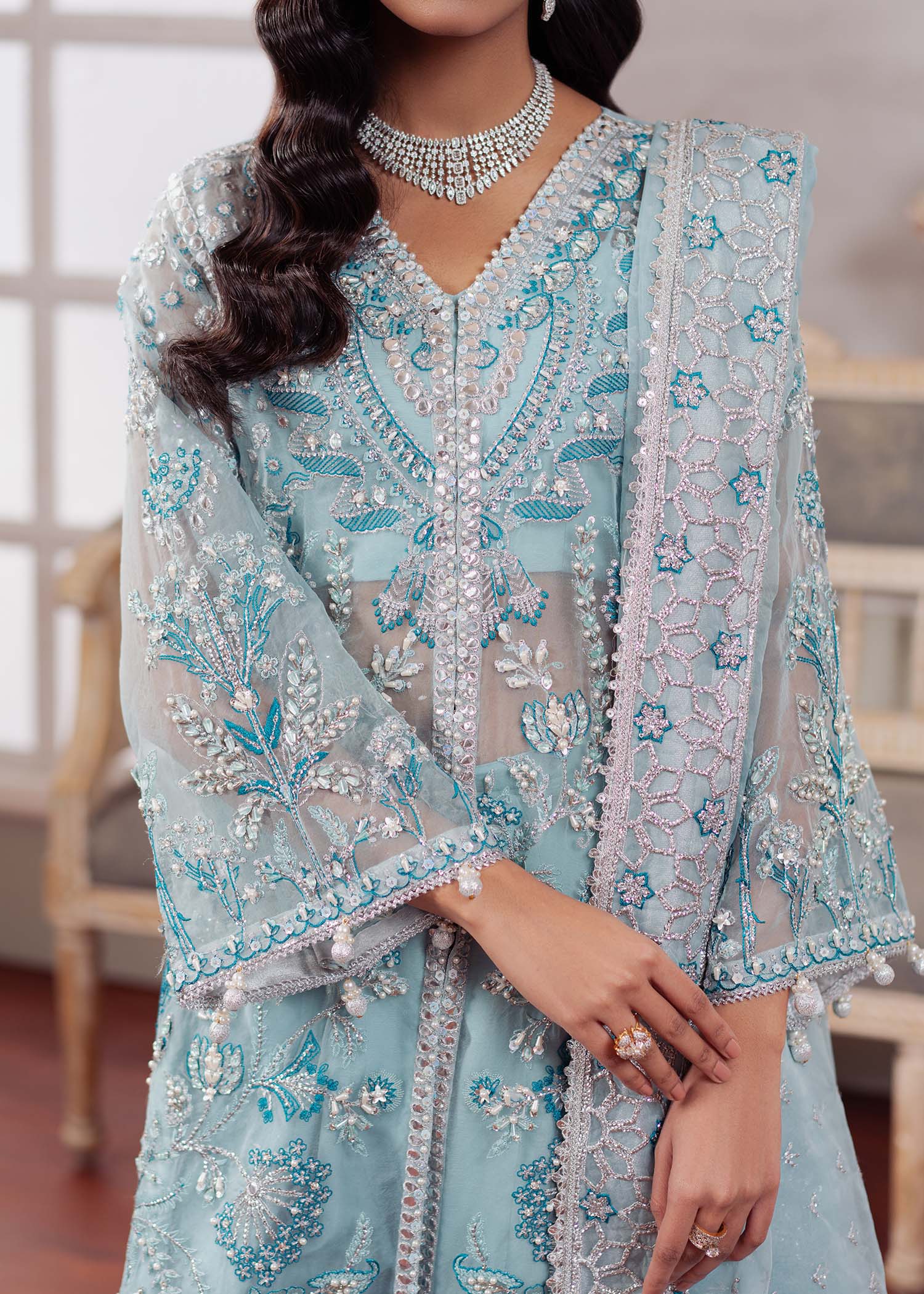 Dastoor | Airah Festive 25 | Starlight - by - Libasekhas UK - Registered Vendor of : Dastoor - 100% Original Designer Dresss