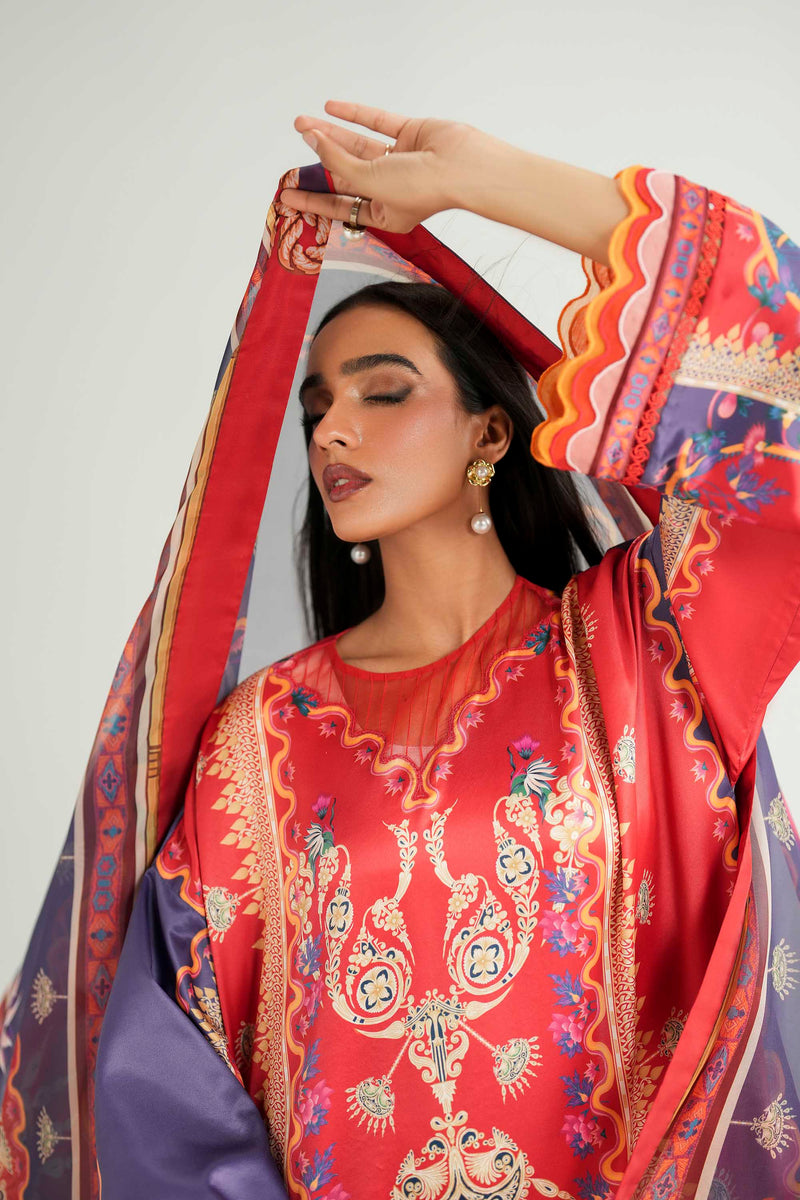 Akbar Aslam | Silk Pret | Coral - by Libasekhas UK - Registered Vendor of : Akbar Aslam - 100% Original Designer Dress