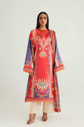 Akbar Aslam | Silk Pret | Coral - by Libasekhas UK - Registered Vendor of : Akbar Aslam - 100% Original Designer Dress