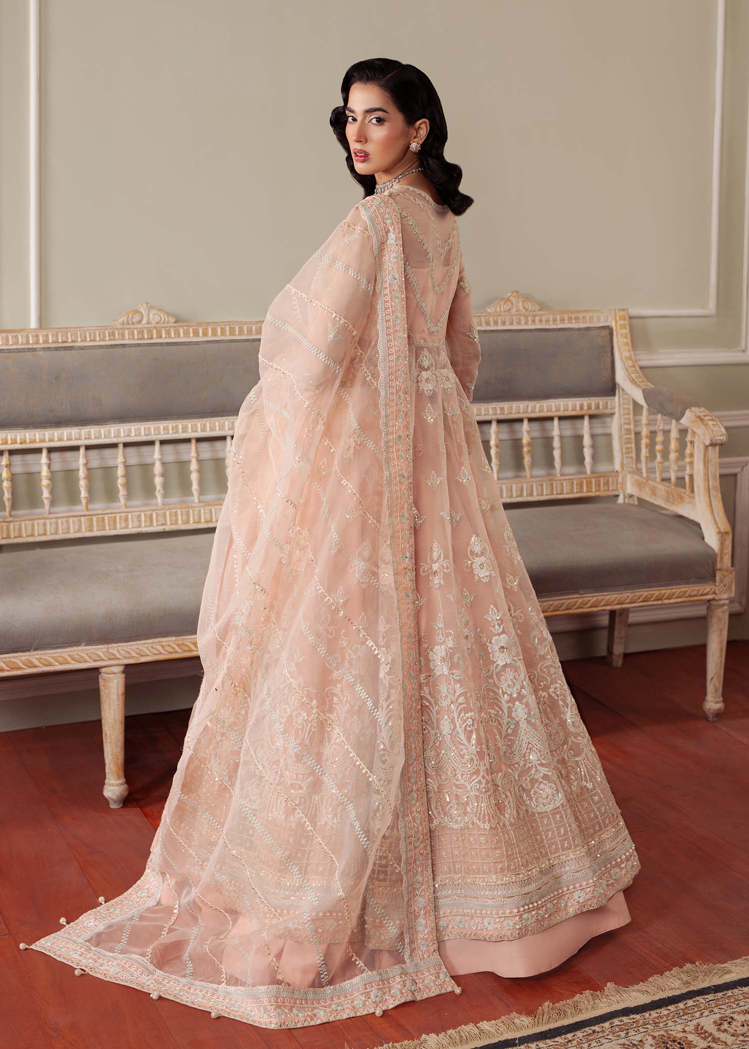 Dastoor | Airah Festive 25 | Cascade - by - Libasekhas UK - Registered Vendor of : Dastoor - 100% Original Designer Dresss