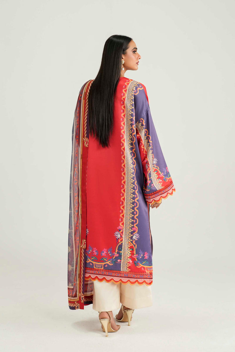 Akbar Aslam | Silk Pret | Coral - by Libasekhas UK - Registered Vendor of : Akbar Aslam - 100% Original Designer Dress