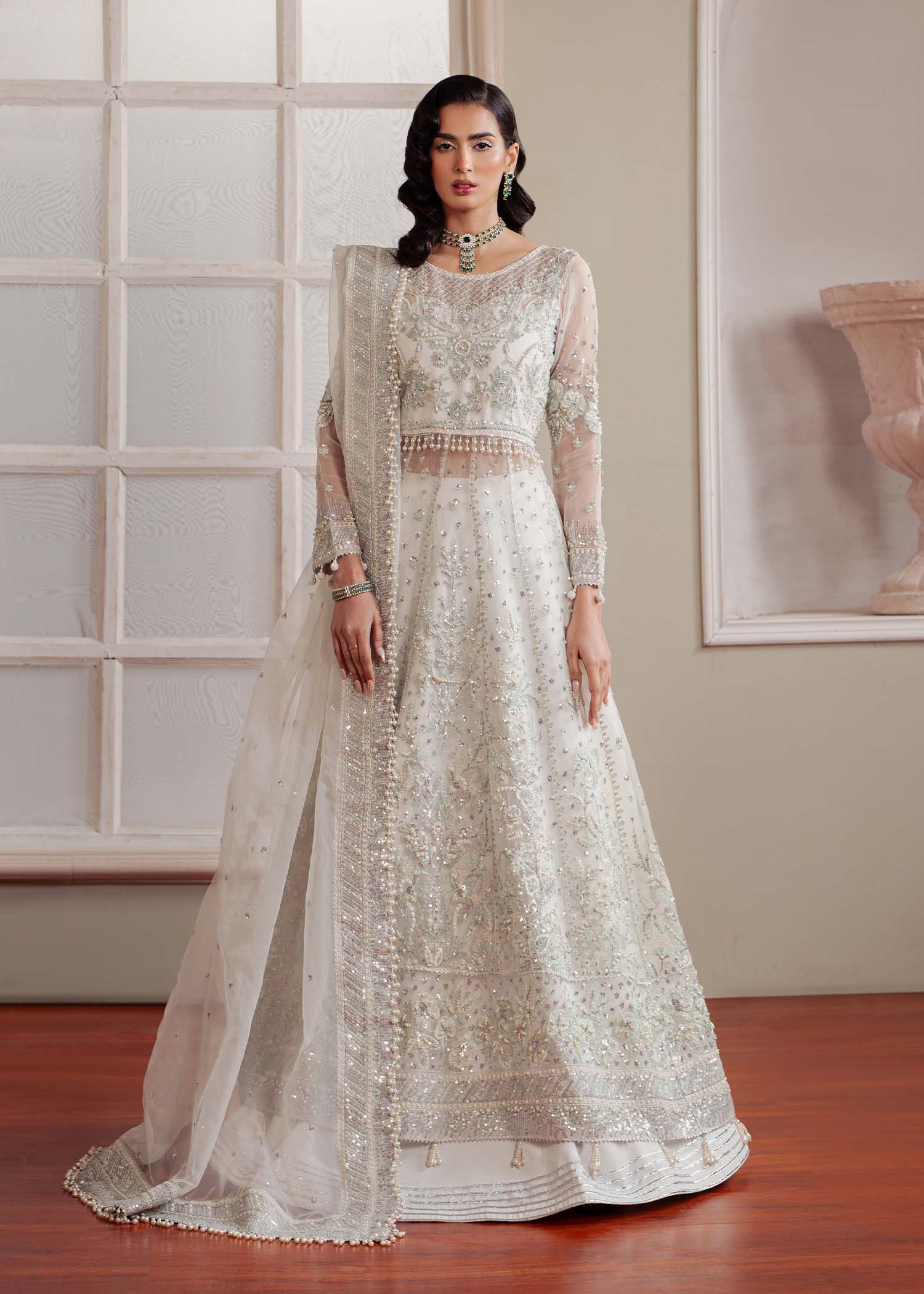 Dastoor | Airah Festive 25 | Glimmer - by - Libasekhas UK - Registered Vendor of : Dastoor - 100% Original Designer Dresss