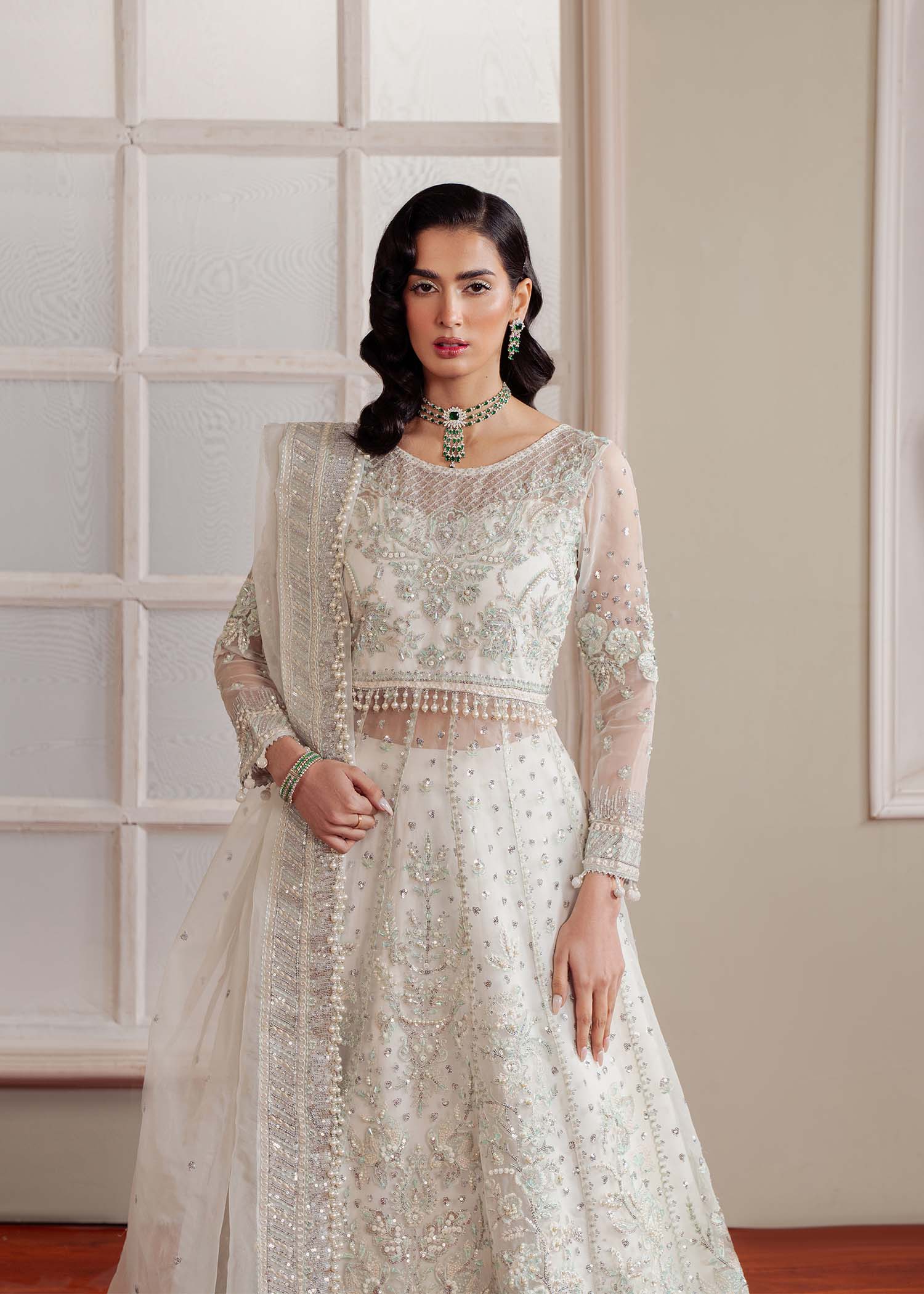 Dastoor | Airah Festive 25 | Glimmer - by - Libasekhas UK - Registered Vendor of : Dastoor - 100% Original Designer Dresss