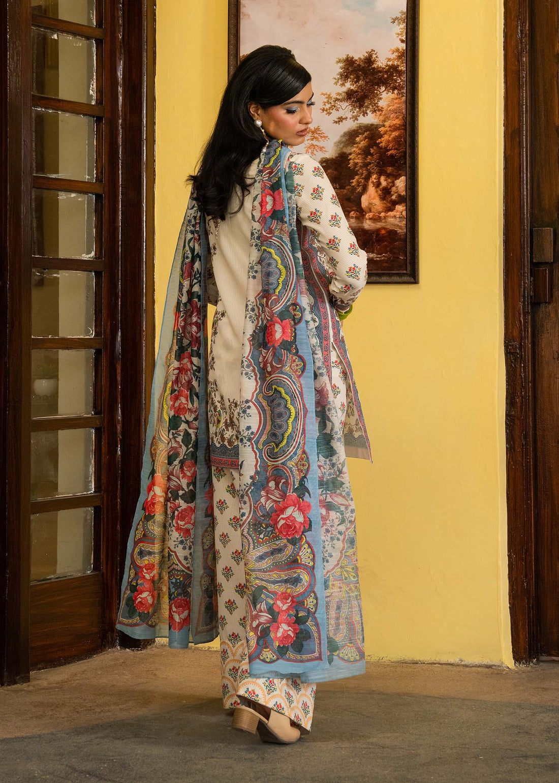 Maria Osama Khan | Retro Lawn 25 | Jasmine - by - Libasekhas UK - Registered Vendor of : Maria Osama Khan - 100% Original Designer Dresss