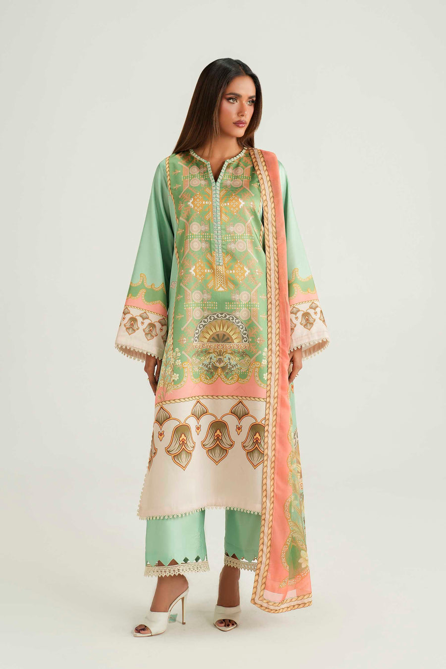 Akbar Aslam | Silk Pret | Zinnia - by Libasekhas UK - Registered Vendor of : Akbar Aslam - 100% Original Designer Dress
