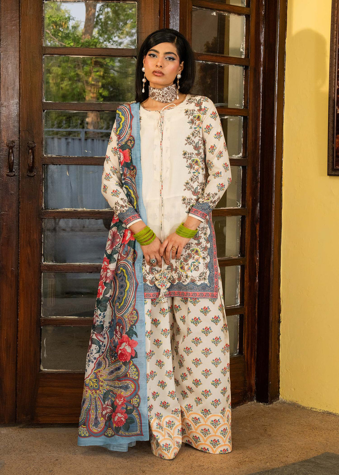 Maria Osama Khan | Retro Lawn 25 | Jasmine - by - Libasekhas UK - Registered Vendor of : Maria Osama Khan - 100% Original Designer Dresss