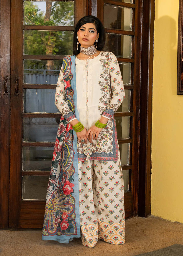Maria Osama Khan | Retro Lawn 25 | Jasmine - by - Libasekhas UK - Registered Vendor of : Maria Osama Khan - 100% Original Designer Dresss