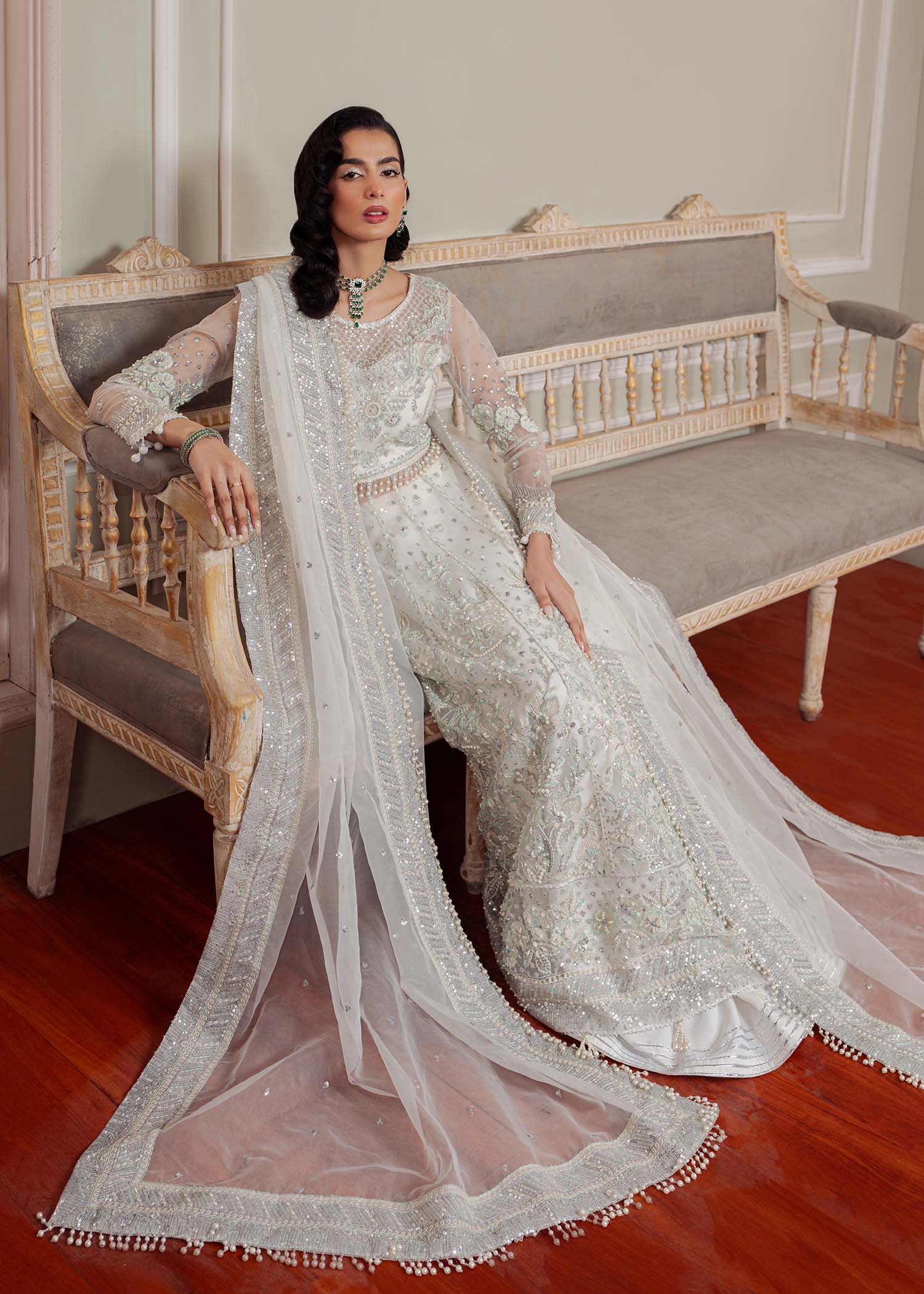Dastoor | Airah Festive 25 | Glimmer - by - Libasekhas UK - Registered Vendor of : Dastoor - 100% Original Designer Dresss