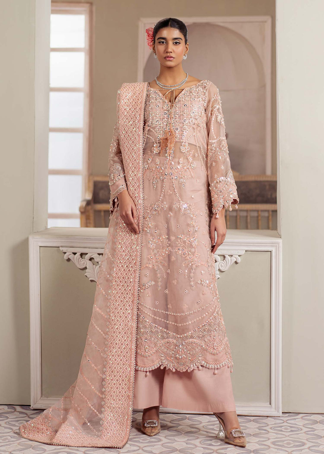 Dastoor | Airah Festive 25 | Chantilly - by - Libasekhas UK - Registered Vendor of : Dastoor - 100% Original Designer Dresss