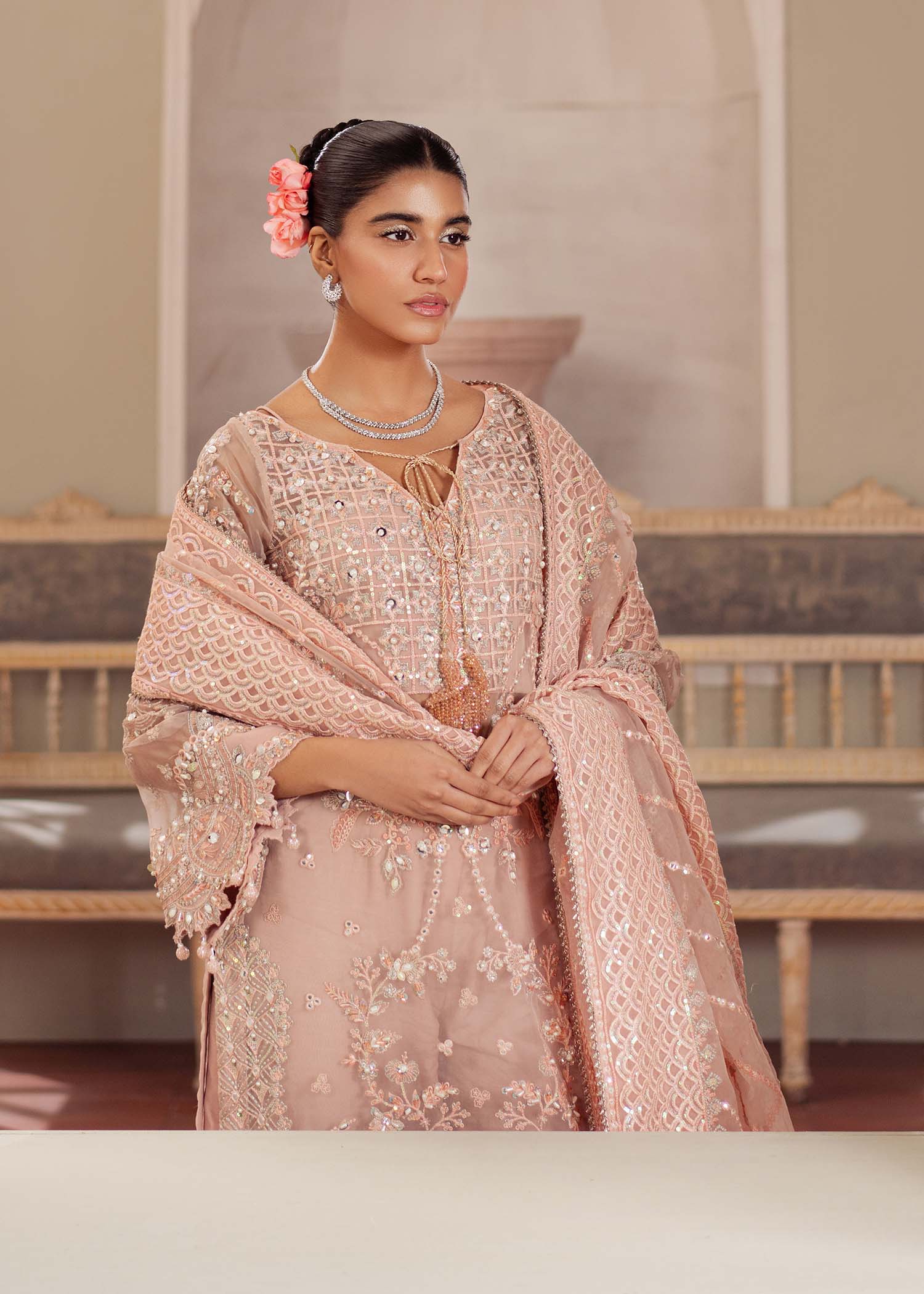Dastoor | Airah Festive 25 | Chantilly - by - Libasekhas UK - Registered Vendor of : Dastoor - 100% Original Designer Dresss