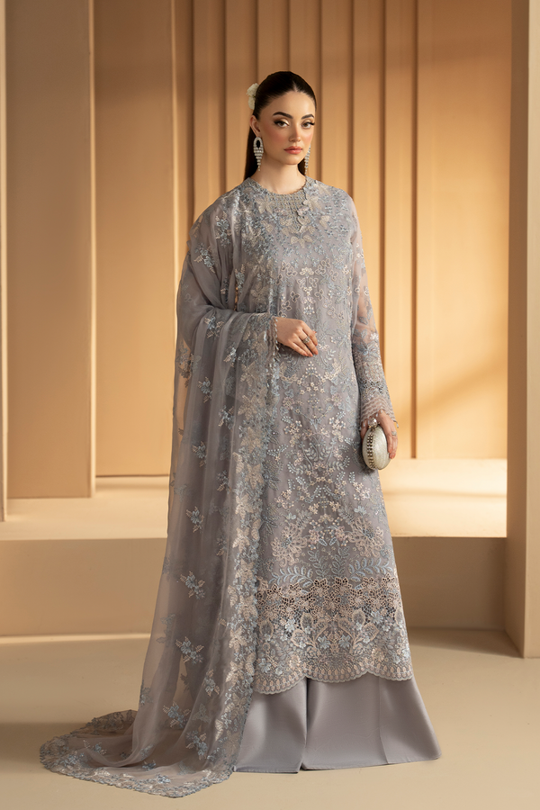Lavish Premium | Purkashish Formals | Silver Sage - by Libasekhas UK - Registered Vendor of : Lavish Premium - 100% Original Designer Dress