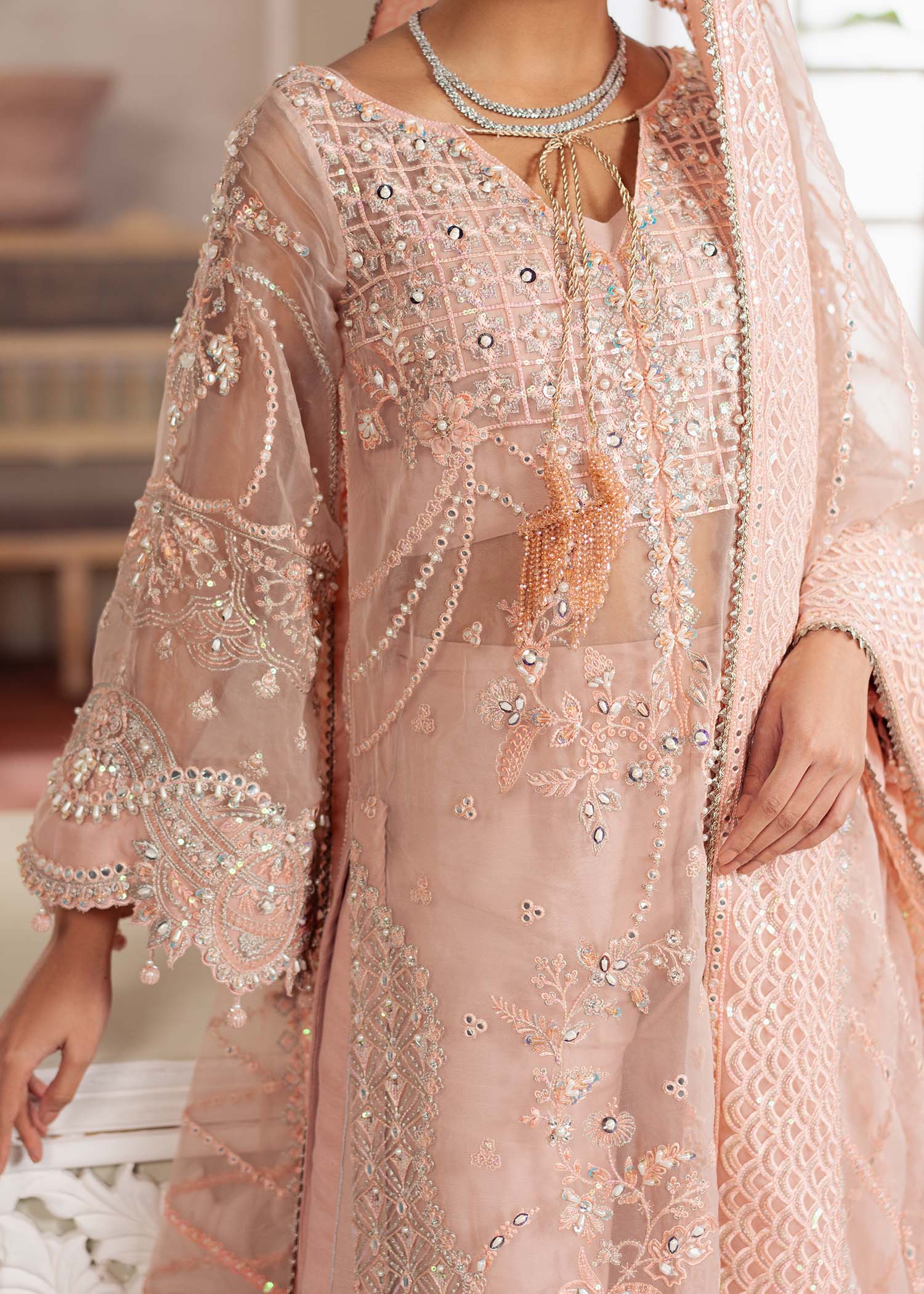 Dastoor | Airah Festive 25 | Chantilly - by - Libasekhas UK - Registered Vendor of : Dastoor - 100% Original Designer Dresss
