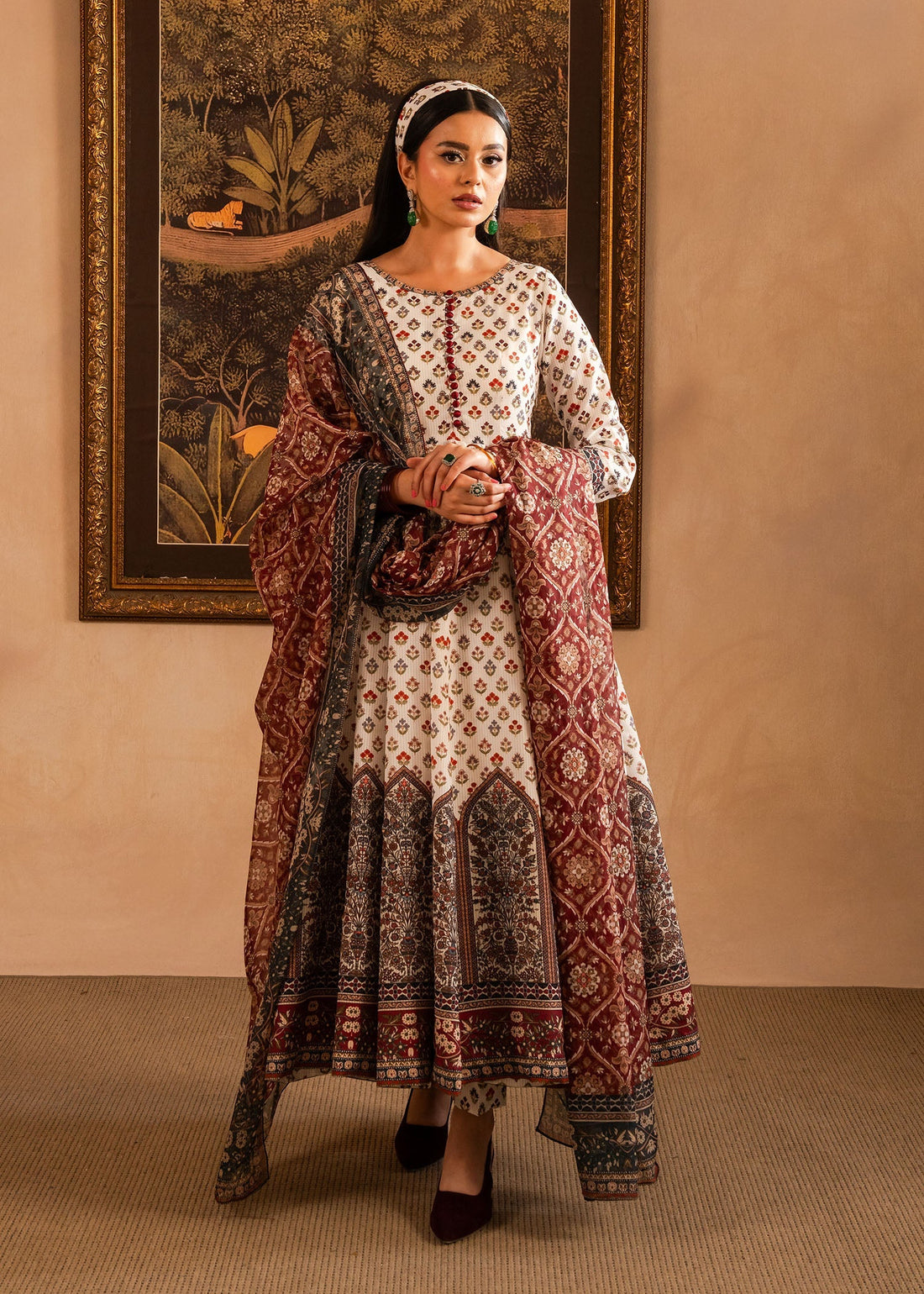 Maria Osama Khan | Retro Lawn 25 | Nair - by - Libasekhas UK - Registered Vendor of : Maria Osama Khan - 100% Original Designer Dresss