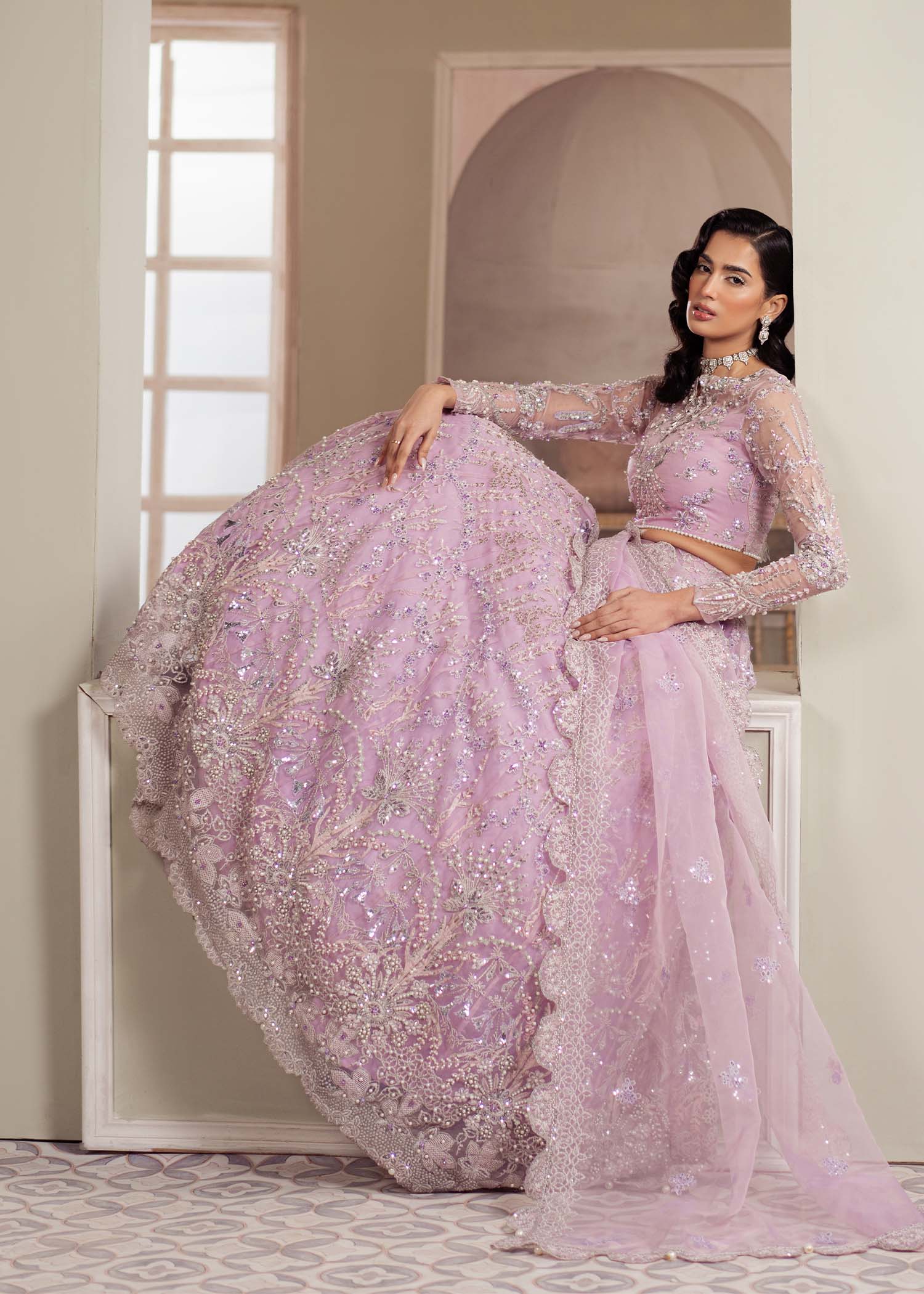 Dastoor | Airah Festive 25 | Lustre - by - Libasekhas UK - Registered Vendor of : Dastoor - 100% Original Designer Dresss