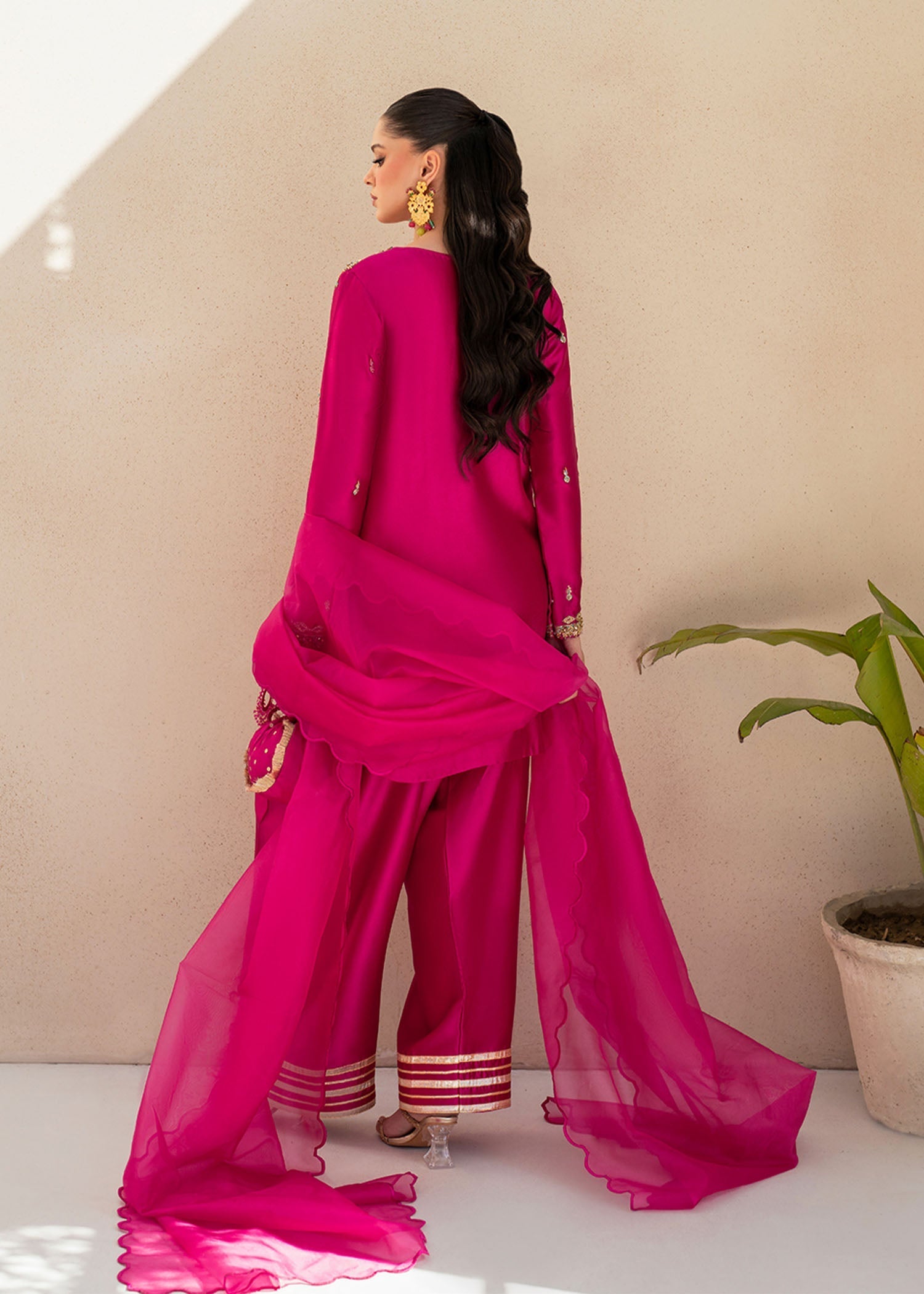 Dastoor | Maahi Luxury Pret 25 | Fuchsia Rose - by - Libasekhas UK - Registered Vendor of : Dastoor - 100% Original Designer Dresss