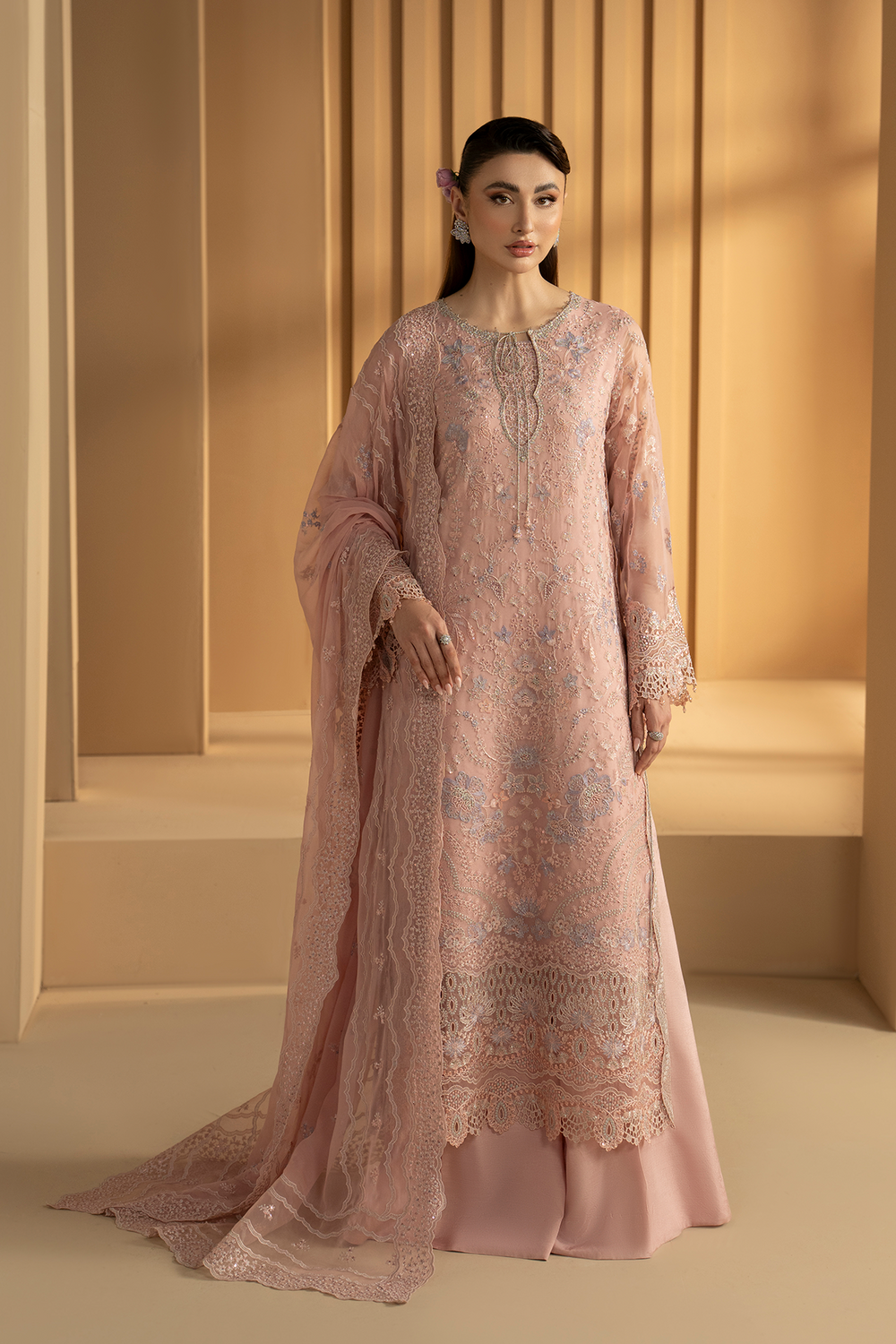Lavish Premium | Purkashish Formals | Blush Rose - by Libasekhas UK - Registered Vendor of : Lavish Premium - 100% Original Designer Dress