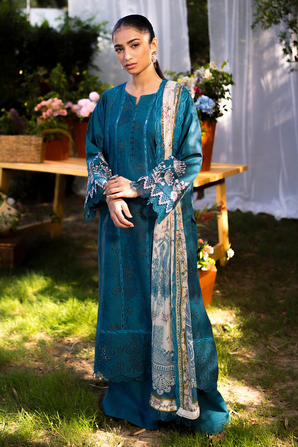 Neeshay | Summer Lines Printkari | LAGOON - by - Libasekhas UK - Registered Vendor of : Neeshay - 100% Original Designer Dresss