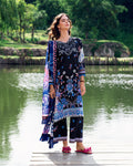 Roheenaz | Garden Veal Printed Lawn 25 |BlackBerry Frost - by - Libasekhas UK - Registered Vendor of : Roheenaz - 100% Original Designer Dresss