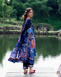 Roheenaz | Garden Veal Printed Lawn 25 |BlackBerry Frost - by - Libasekhas UK - Registered Vendor of : Roheenaz - 100% Original Designer Dresss