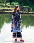 Roheenaz | Garden Veal Printed Lawn 25 |BlackBerry Frost - by - Libasekhas UK - Registered Vendor of : Roheenaz - 100% Original Designer Dresss