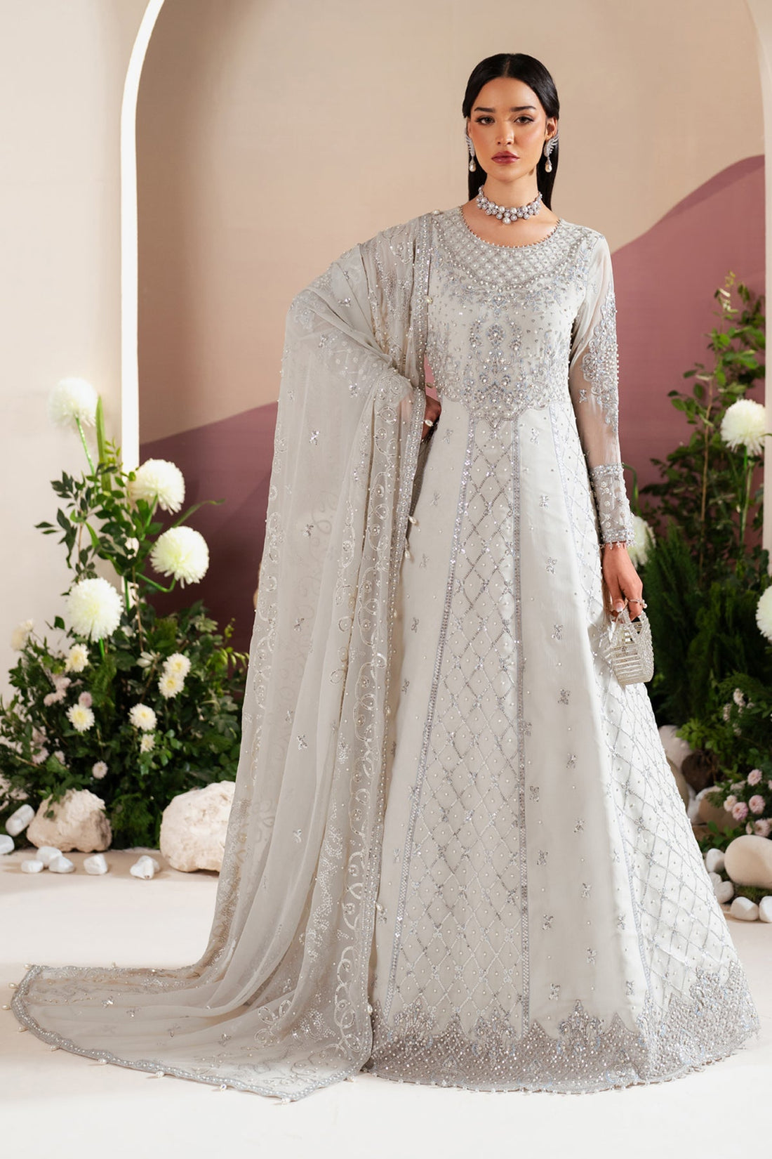 Alizeh | Handcrafted Eid Edit 25 | AF-HM-4032-Musk - by - Libasekhas UK - Registered Vendor of : Alizeh - 100% Original Designer Dresss