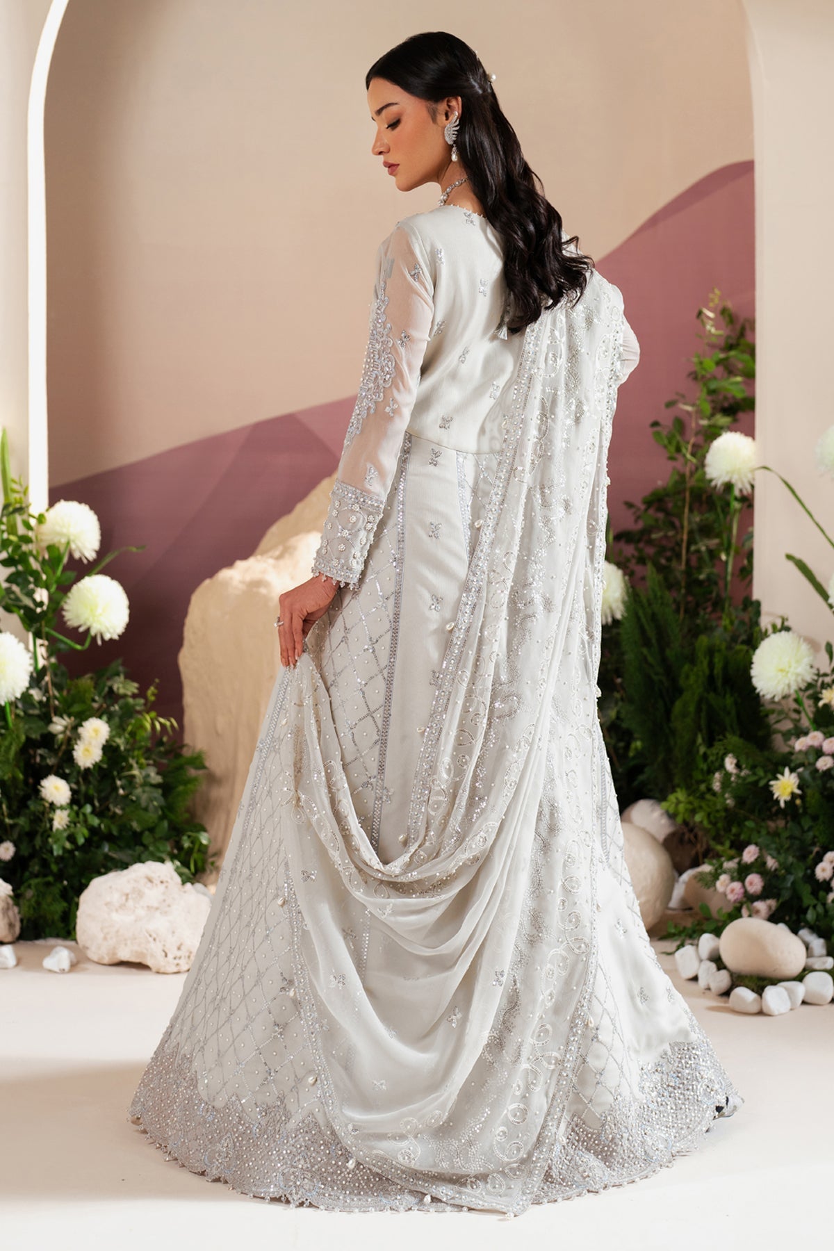 Alizeh | Handcrafted Eid Edit 25 | AF-HM-4032-Musk - by - Libasekhas UK - Registered Vendor of : Alizeh - 100% Original Designer Dresss