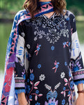Roheenaz | Garden Veal Printed Lawn 25 |BlackBerry Frost - by - Libasekhas UK - Registered Vendor of : Roheenaz - 100% Original Designer Dresss