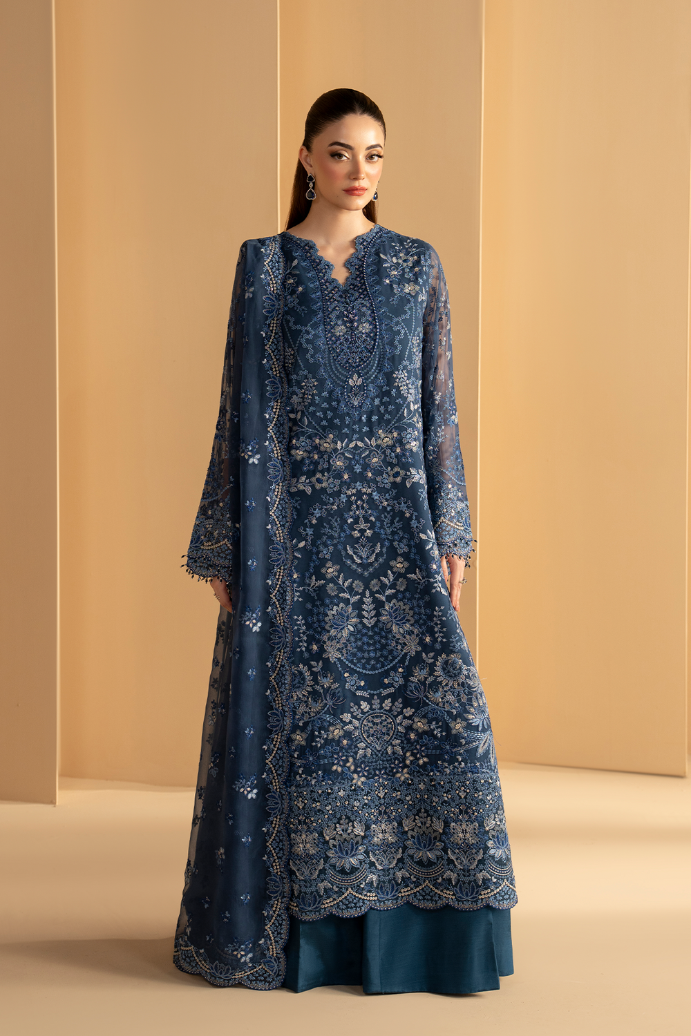Lavish Premium | Purkashish Formals | Midnight Sapphire - by Libasekhas UK - Registered Vendor of : Lavish Premium - 100% Original Designer Dress