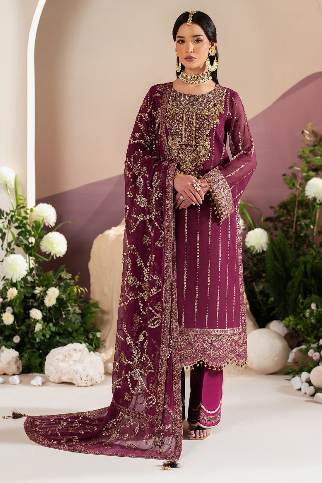 Alizeh | Handcrafted Eid Edit 25 | AF-HM-4034-Dusk - by - Libasekhas UK - Registered Vendor of : Alizeh - 100% Original Designer Dresss