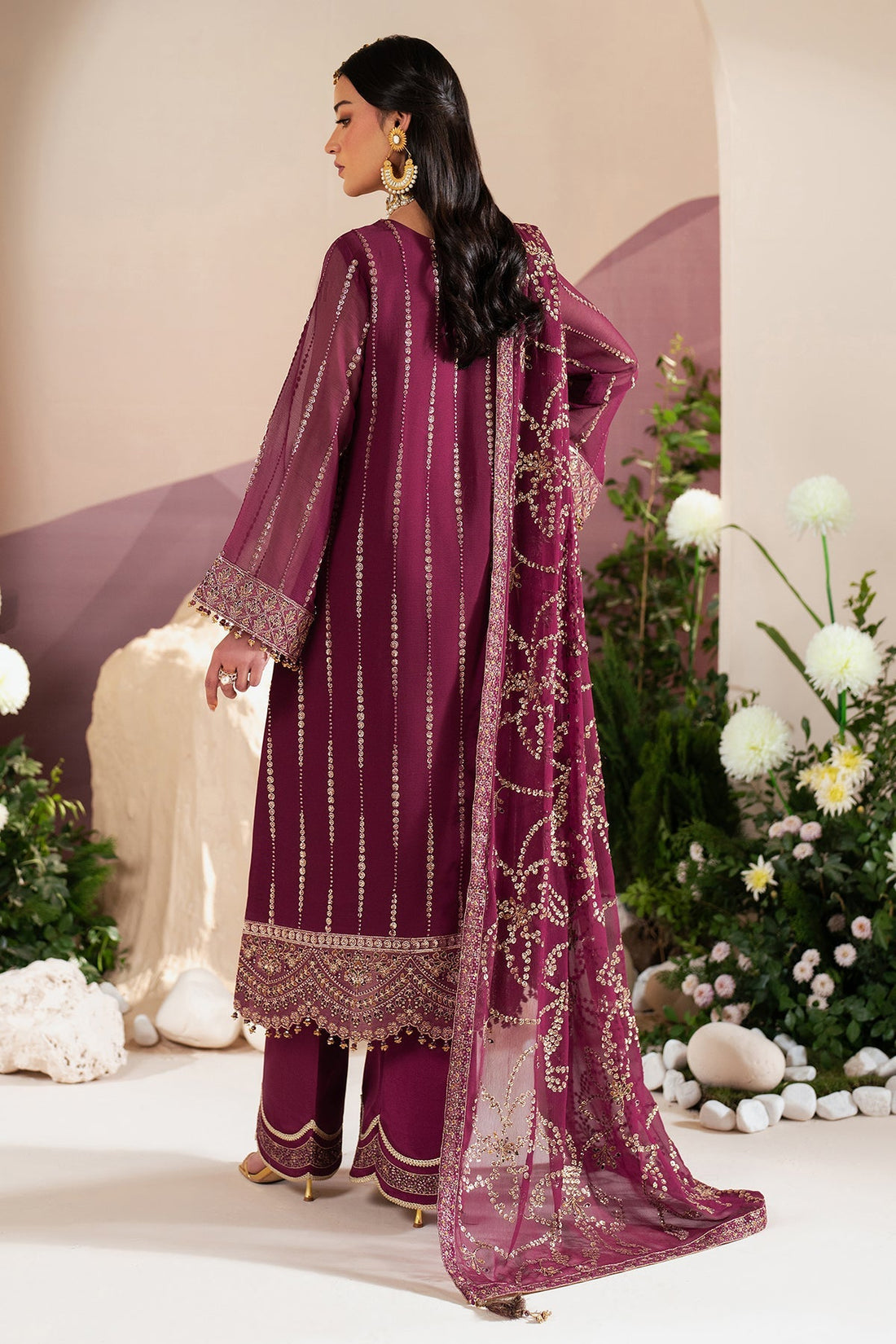 Alizeh | Handcrafted Eid Edit 25 | AF-HM-4034-Dusk - by - Libasekhas UK - Registered Vendor of : Alizeh - 100% Original Designer Dresss