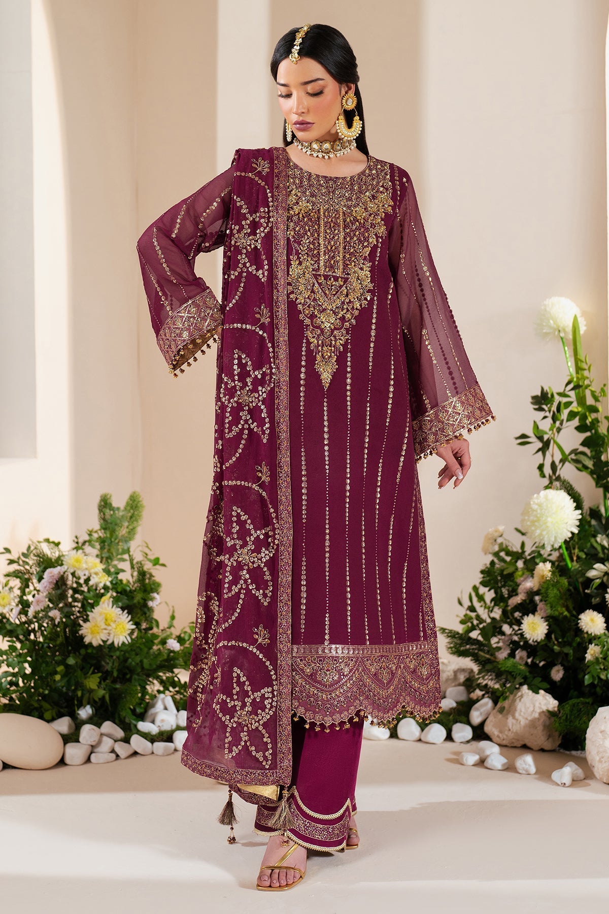 Alizeh | Handcrafted Eid Edit 25 | AF-HM-4034-Dusk - by - Libasekhas UK - Registered Vendor of : Alizeh - 100% Original Designer Dresss