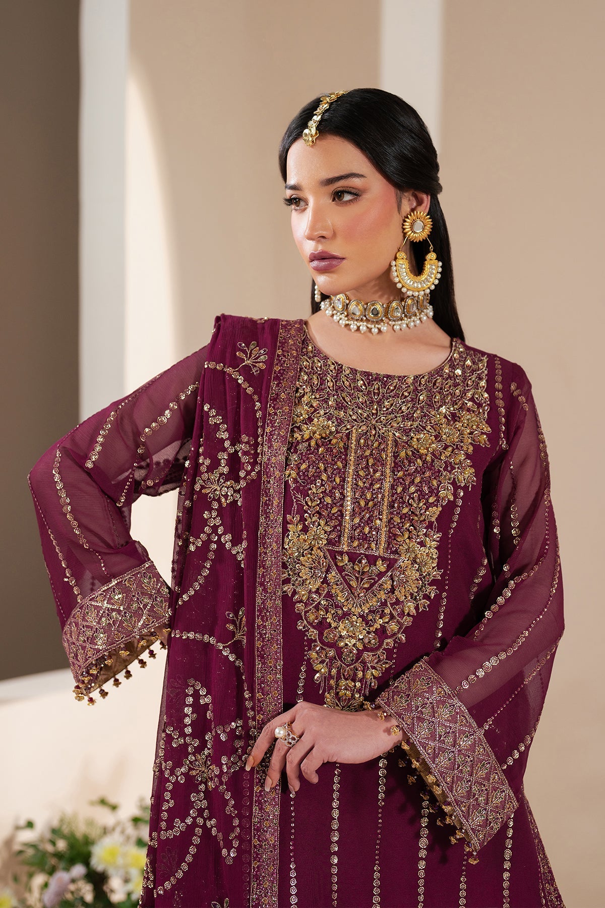 Alizeh | Handcrafted Eid Edit 25 | AF-HM-4034-Dusk - by - Libasekhas UK - Registered Vendor of : Alizeh - 100% Original Designer Dresss