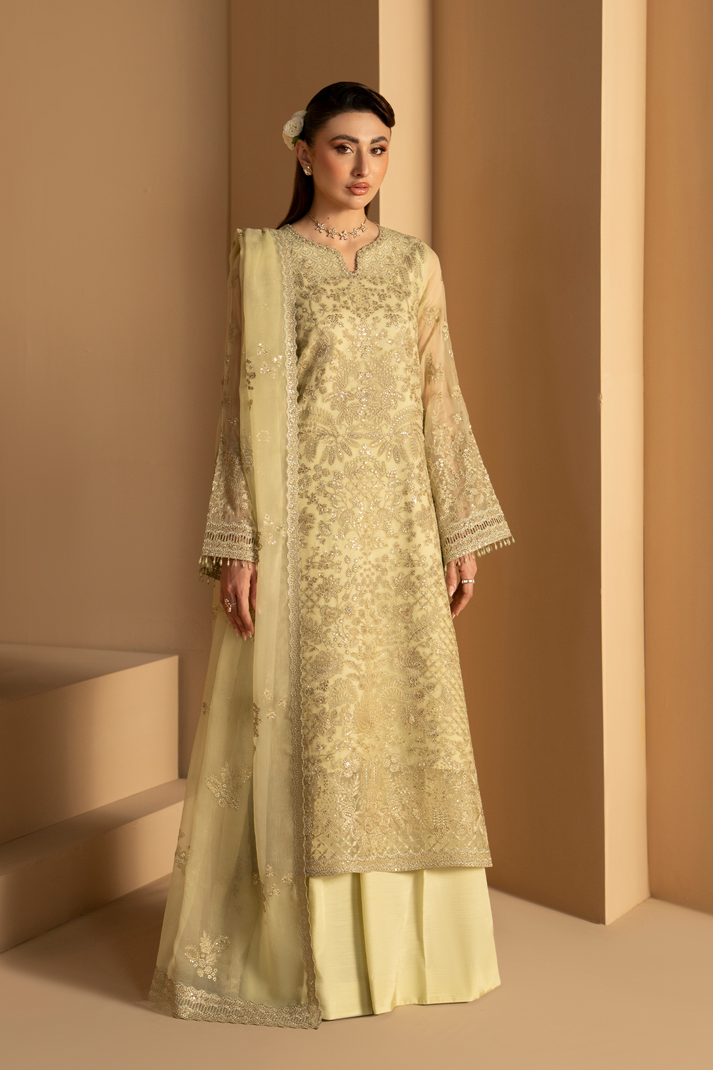 Lavish Premium | Purkashish Formals | Pistachio Glow - by Libasekhas UK - Registered Vendor of : Lavish Premium - 100% Original Designer Dress