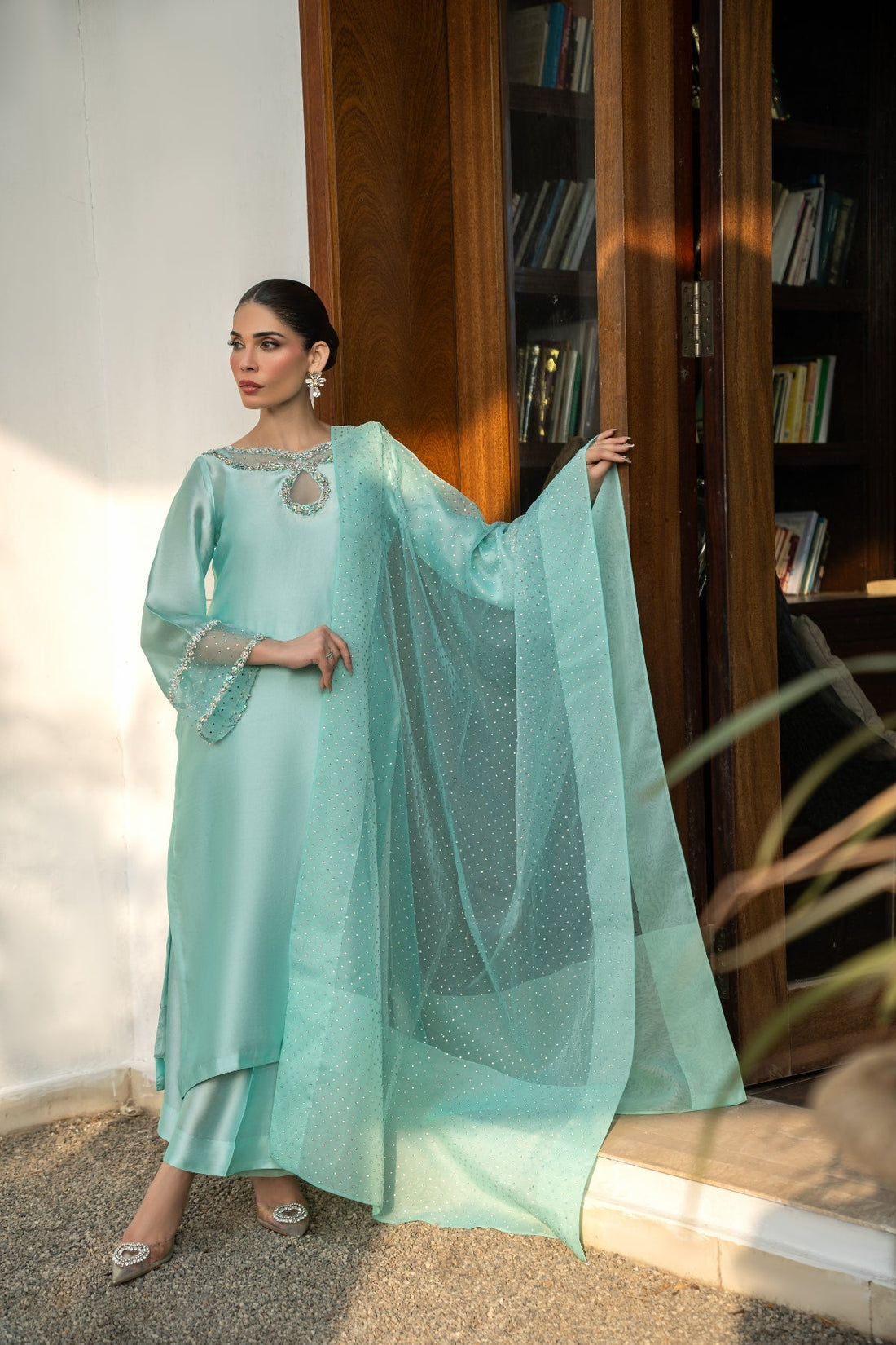 Tabyaa | Ruby Collection 25 | Aqua - by Libasekhas UK - Registered Vendor of : Tabyaa - 100% Original Designer Dress