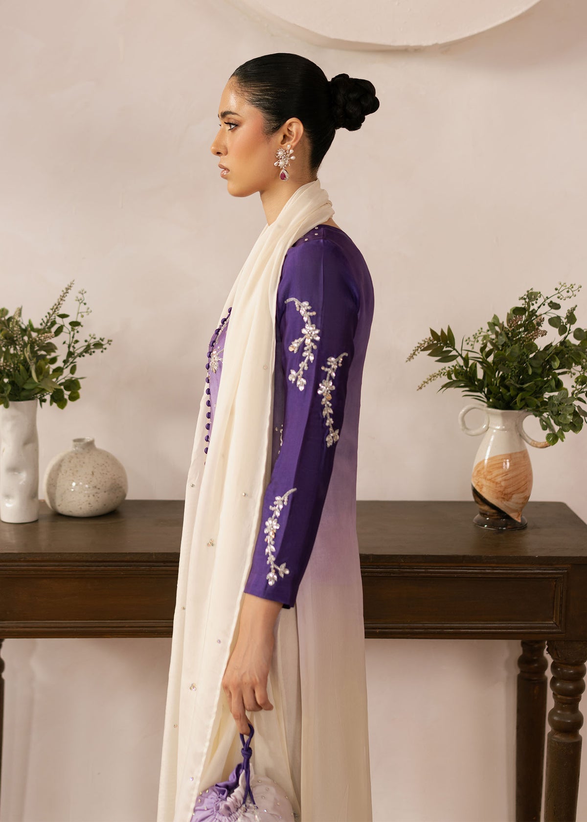 Dastoor | Rania Luxury Pret 25 | Purple Ombre - by - Libasekhas UK - Registered Vendor of : Dastoor - 100% Original Designer Dresss