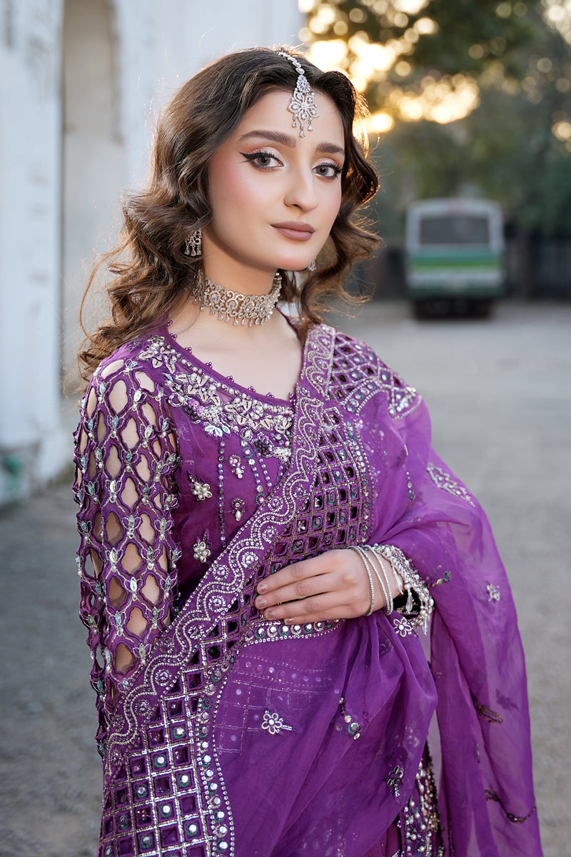 Maryams | Zeenat Luxury Formals | Crimson Bloom - Z-02 - by - Libasekhas UK - Registered Vendor of : Maryams - 100% Original Designer Dresss