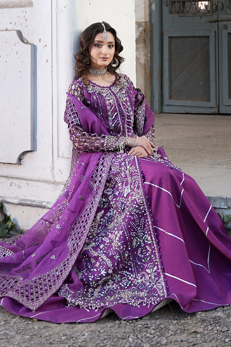 Maryams | Zeenat Luxury Formals | Crimson Bloom - Z-02 - by - Libasekhas UK - Registered Vendor of : Maryams - 100% Original Designer Dresss