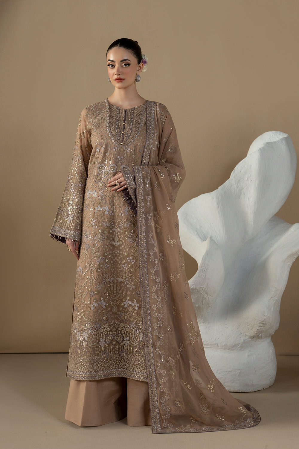 Lavish Premium | Purkashish Formals | Mauve Taupe - by Libasekhas UK - Registered Vendor of : Lavish Premium - 100% Original Designer Dress
