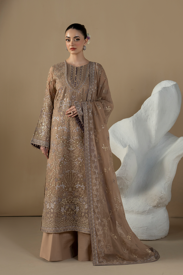 Lavish Premium | Purkashish Formals | Mauve Taupe - by Libasekhas UK - Registered Vendor of : Lavish Premium - 100% Original Designer Dress