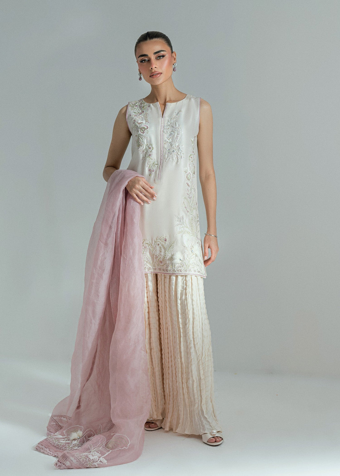 Umsha | Soiree De Rose | Ivory Ember - by Libasekhas UK - Registered Vendor of : Umsha - 100% Original Designer Dress