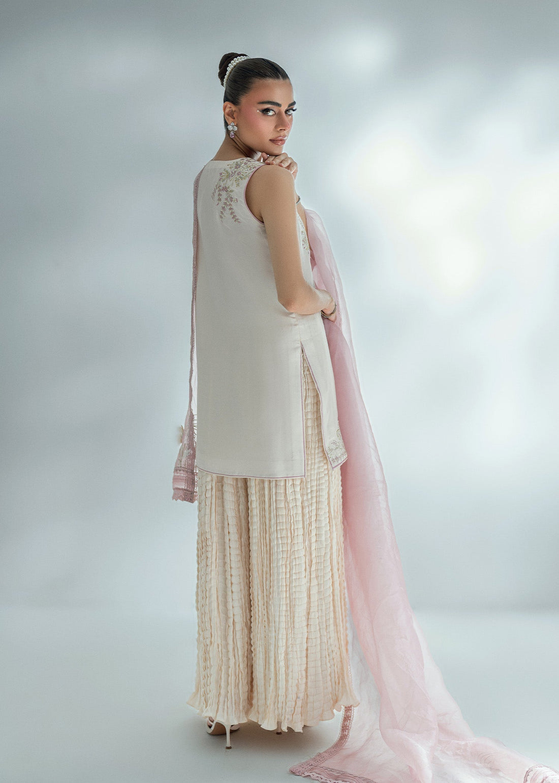 Umsha | Soiree De Rose | Ivory Ember - by Libasekhas UK - Registered Vendor of : Umsha - 100% Original Designer Dress