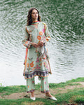 Roheenaz | Garden Veal Printed Lawn 25 | Crimson Whisper - by - Libasekhas UK - Registered Vendor of : Roheenaz - 100% Original Designer Dresss