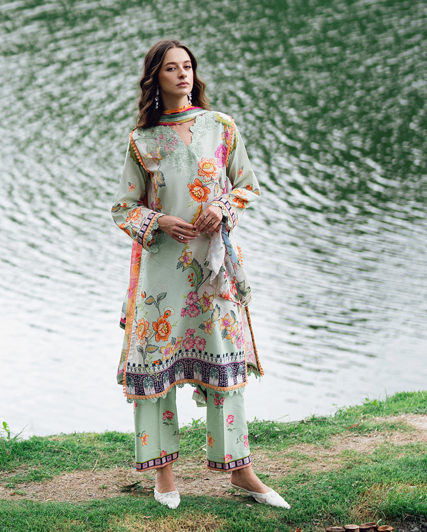 Roheenaz | Garden Veal Printed Lawn 25 | Crimson Whisper - by - Libasekhas UK - Registered Vendor of : Roheenaz - 100% Original Designer Dresss