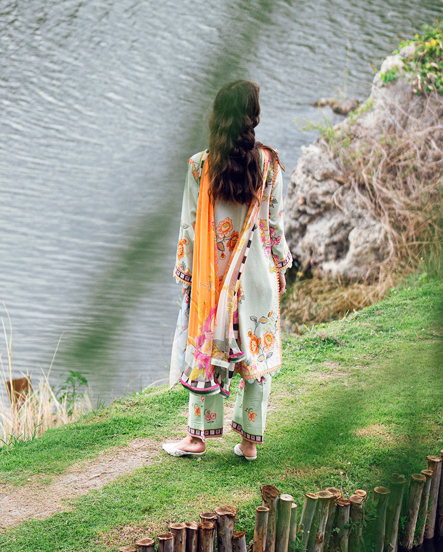 Roheenaz | Garden Veal Printed Lawn 25 | Crimson Whisper - by - Libasekhas UK - Registered Vendor of : Roheenaz - 100% Original Designer Dresss