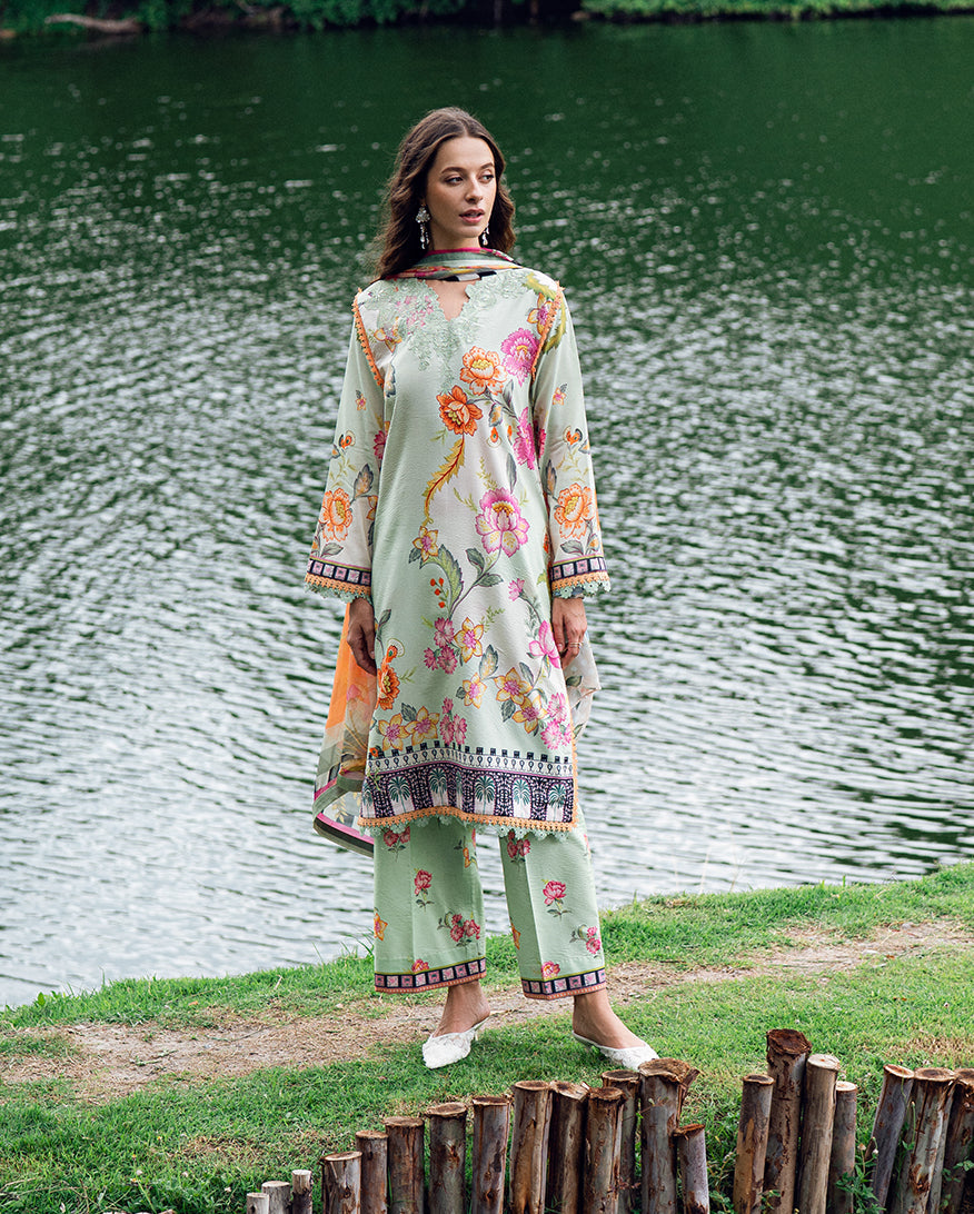 Roheenaz | Garden Veal Printed Lawn 25 | Crimson Whisper - by - Libasekhas UK - Registered Vendor of : Roheenaz - 100% Original Designer Dresss