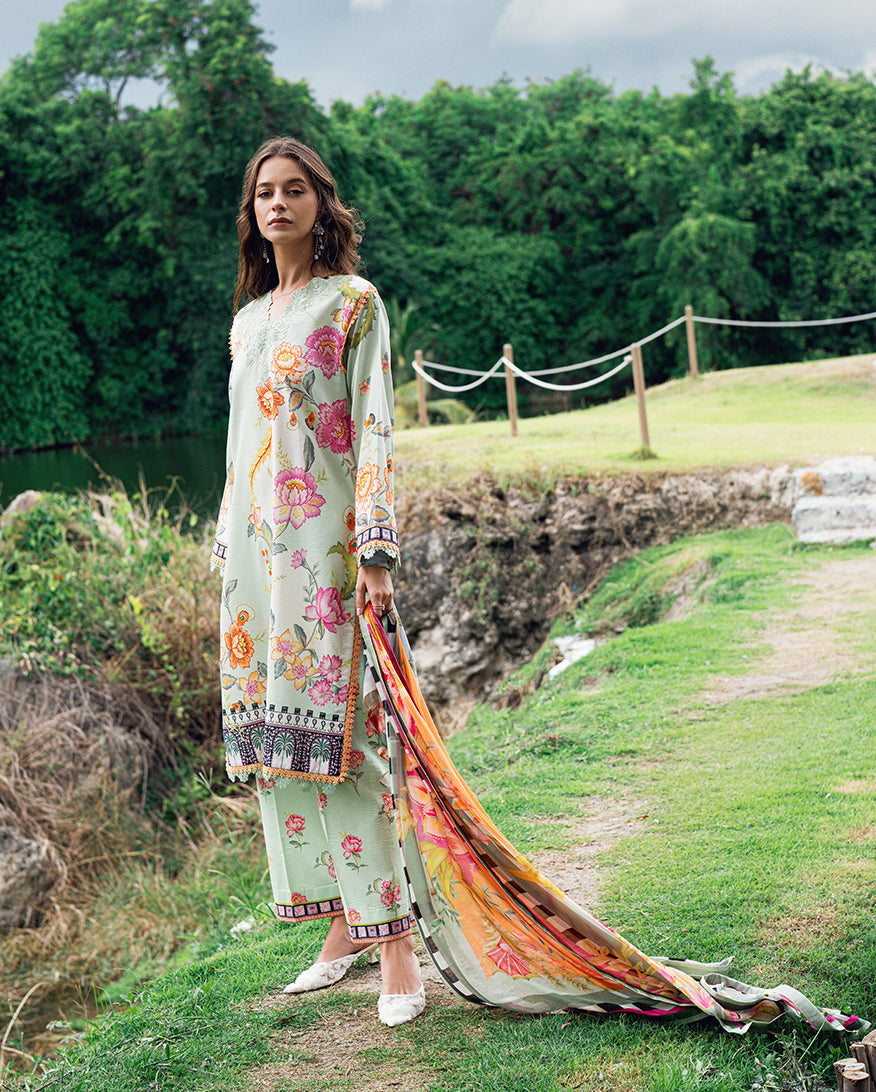 Roheenaz | Garden Veal Printed Lawn 25 | Crimson Whisper - by - Libasekhas UK - Registered Vendor of : Roheenaz - 100% Original Designer Dresss