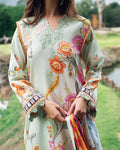 Roheenaz | Garden Veal Printed Lawn 25 | Crimson Whisper - by - Libasekhas UK - Registered Vendor of : Roheenaz - 100% Original Designer Dresss