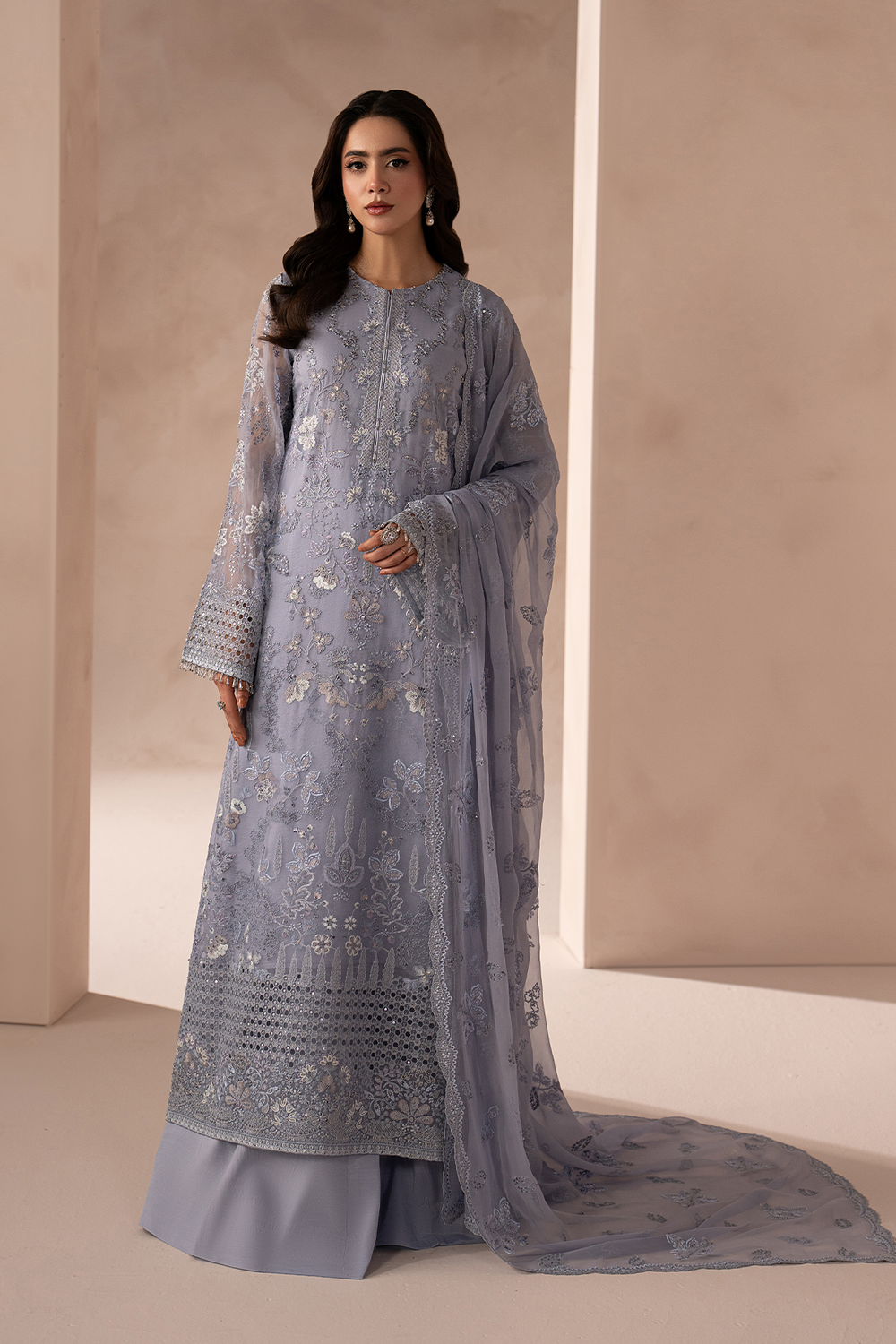Lavish Premium | Izhare Muhabbat | Grey Elegance - by Libasekhas UK - Registered Vendor of : Lavish Premium - 100% Original Designer Dress