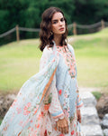 Roheenaz | Garden Veal Printed Lawn 25 | Cloudberey glaze - by - Libasekhas UK - Registered Vendor of : Roheenaz - 100% Original Designer Dresss