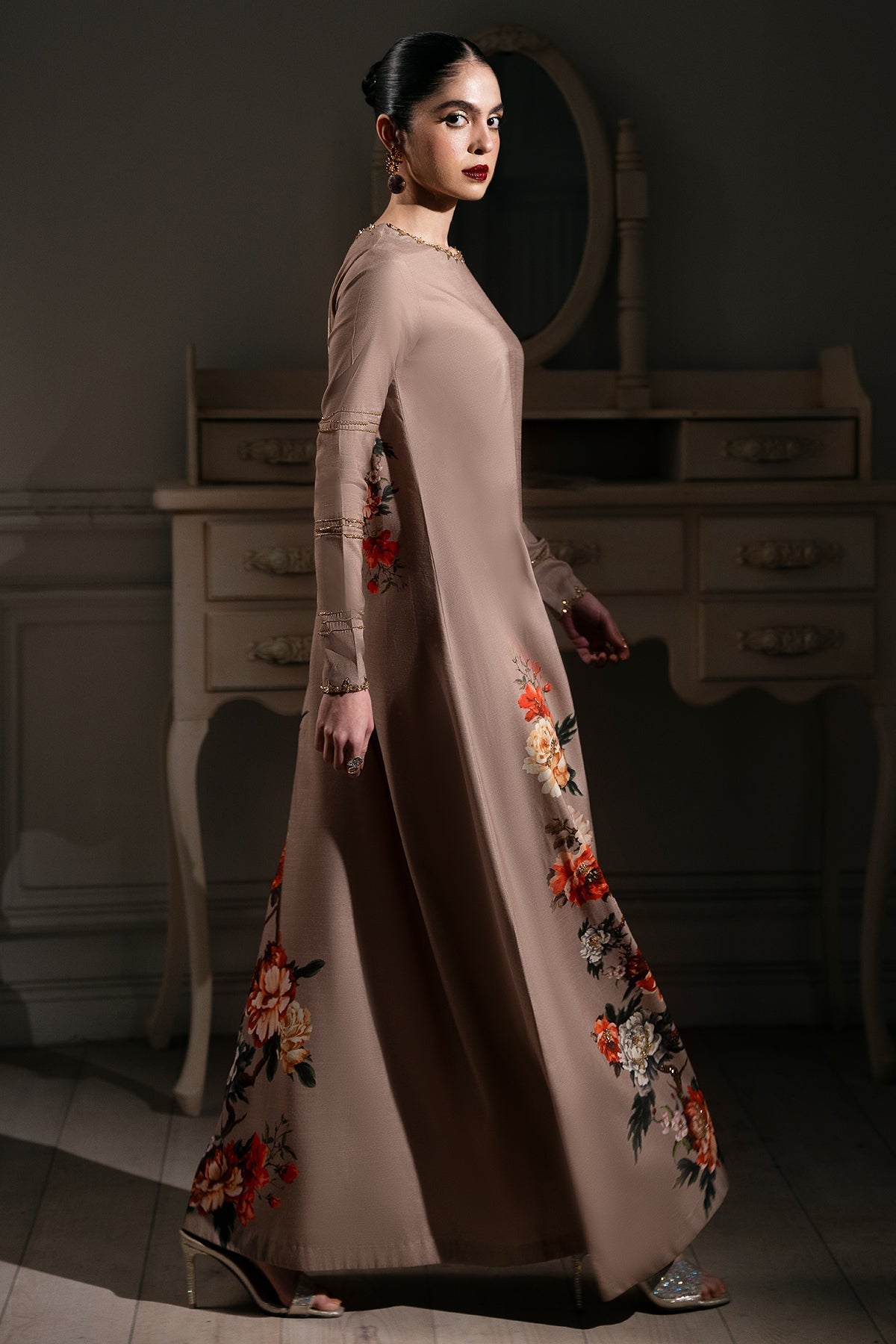 Mina Kashif | Emilie Formals | Koya (Beige) - by Libasekhas UK - Registered Vendor of : Mina Kashif - 100% Original Designer Dress